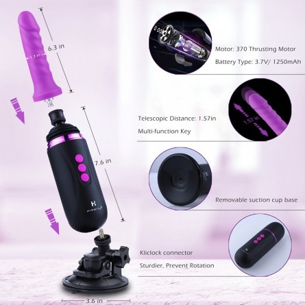 New Portable Handbag Sex Machine Automatic Sexual Intercourse Remote  Control Love Machine with Heat Dildo Three Thrusting Speeds Sex Toys